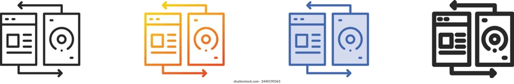 audio icon.Thin Linear, Gradient, Blue Stroke and bold Style Design Isolated On White Background