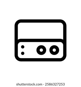 Audio interface. Editable stroke vector icon.