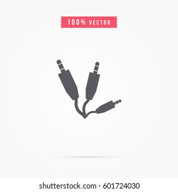 Audio jack connector icon