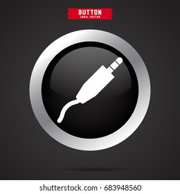 Audio jack connector icon