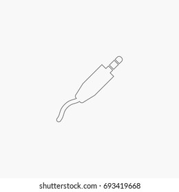 Audio jack connector icon