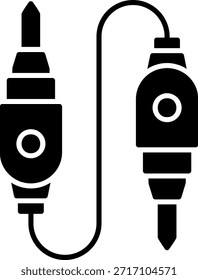Diseño de iconos de estilo de glifo de audio Jack