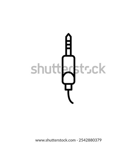 Audio jack icon. filled and line stroke icons