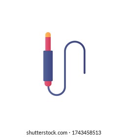 Audiojack-Symbol flach Design Vektor Farbe Design. isoliert auf weißem Hintergrund