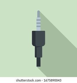 Audio jack icon. Flat illustration of audio jack vector icon for web design