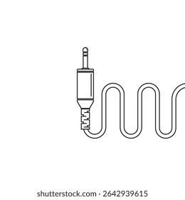 audio jack icon illustration web design.