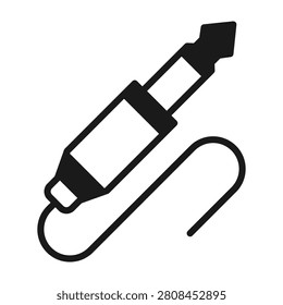 Audio Jack Icon Mixed Style Vector Illustration