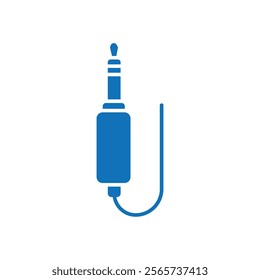 Audio jack icon Thin line illustration set