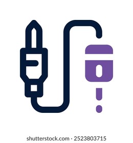 Icono de audio jack. Vector Icono de doble tono para su Sitio web, móvil, presentación y diseño de logotipo.