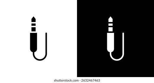 Audio jack icon Vector in flat style. Collection silhouettes