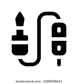audio jack icon. vector glyph icon for your website, mobile, presentation, and logo design.