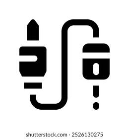 audio jack icon. vector glyph icon for your website, mobile, presentation, and logo design.
