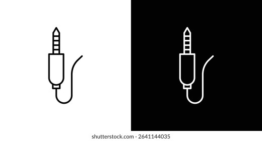 Audio jack icon vector simple element illustration editable