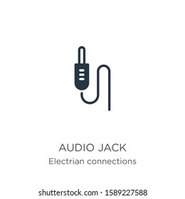 Audio jack icon vector. Trendy flat audio jack icon from electrian connections collection isolated on white background. Vector illustration can be used for web and mobile graphic design, logo, eps10
