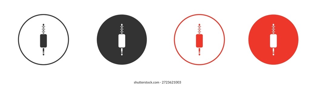 Ícone de tomada de áudio. web vetor design