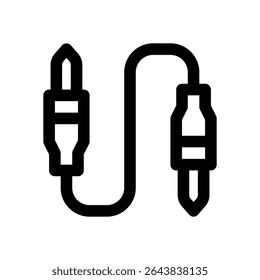 audio jack line icon. Clean and minimalist vector icon for websites, mobile apps, presentations, and logos. Fully scalable and customizable for any project.