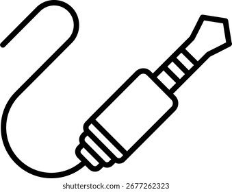 Audio jack Line vector Icon Design