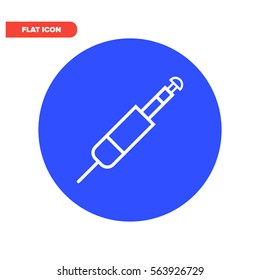 audio jack line vector icon