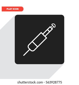 audio jack line vector icon