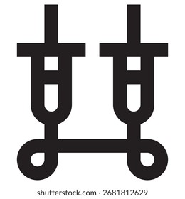 Icono de Vector moderno de audio Jack: Plantilla de símbolos de ilustración mínima para el diseño de interfaz de usuario del App móvil de Web