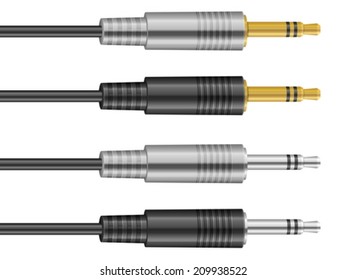 Audio jack on a white background. Vector illustration.