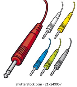 audio jack plug and a cable 