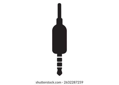 Audio jack plug isolated on white background