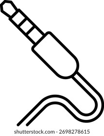 Ilustración de icono de Vector de enchufe de audio