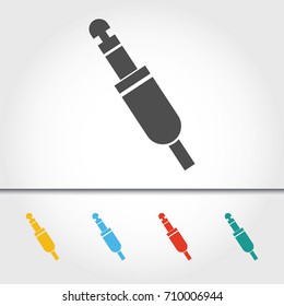 Audio Jack Single Icon Vector Illustration