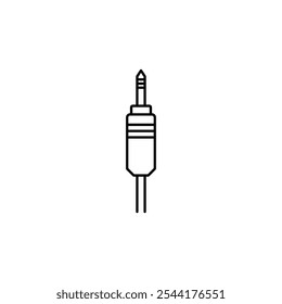 Icono de Vector de línea delgada de audio Jack.