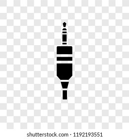 Audio jack vector icon isolated on transparent background, Audio jack transparency logo concept