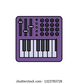 Audio, keyboard, piano icon. Element of color music studio equipment icon. Premium quality graphic design icon. Signs and symbols collection icon