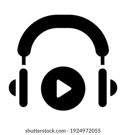 Icono de aprendizaje de audio en estilo moderno 