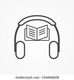 Audio lesson vector icon sign symbol