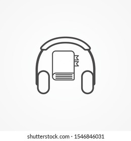 Audio lesson vector icon sign symbol