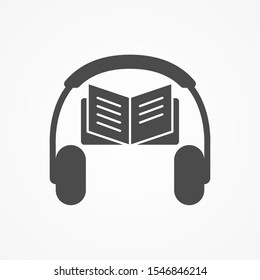 Audio lesson vector icon sign symbol