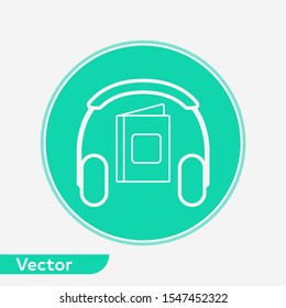 Audio lesson vector icon sign symbol