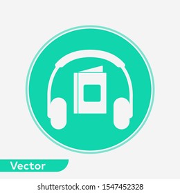 Audio lesson vector icon sign symbol