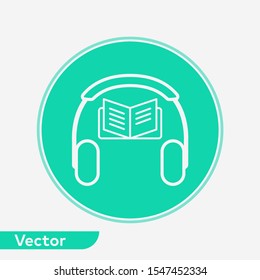 Audio lesson vector icon sign symbol