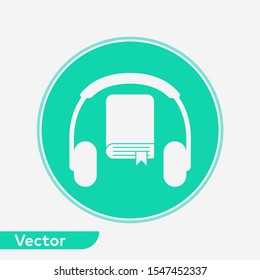 Audio lesson vector icon sign symbol