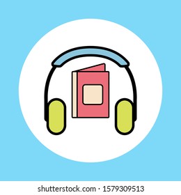 Audio lesson vector icon sign symbol