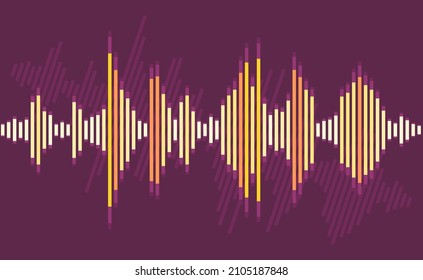 Audio levels cool vector. Sound wave display. Audio waveform graphics.