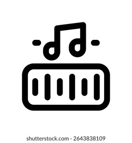 audio line icon. Clean and minimalist vector icon for websites, mobile apps, presentations, and logos. Fully scalable and customizable for any project.