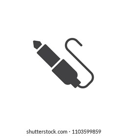 Audio Line Jack vector icon. filled flat sign for mobile concept and web design. Analog jack connector simple solid icon. Symbol, logo illustration. Pixel perfect vector graphics