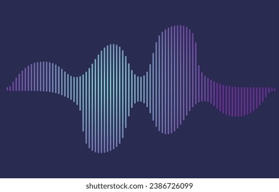 Gradiente de forma de onda de sonido de podcast de línea de audio