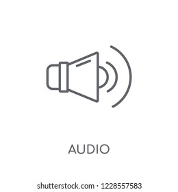 Audio linear icon. Modern outline Audio logo concept on white background from User Interface and Web Navigation collection. Suitable for use on web apps, mobile apps and print media.