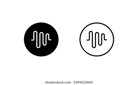 Audio Lines icon design with white background stock illustration