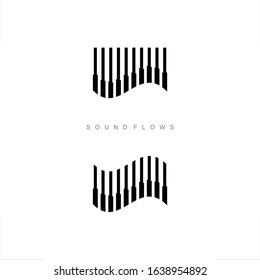 audio logo flowing lines design music