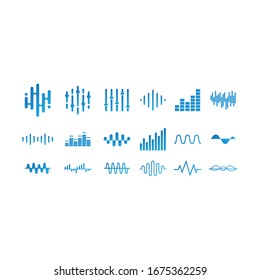 Audio logo icon vector illistration.
