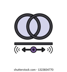 Audio, logo, stereo icon. Element of color music studio equipment icon. Premium quality graphic design icon. Signs and symbols collection icon